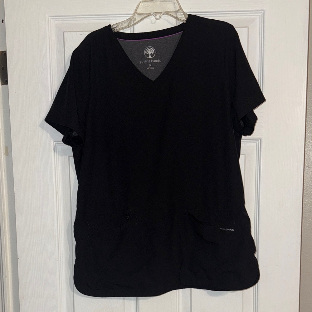 Healing Hands black scrub top